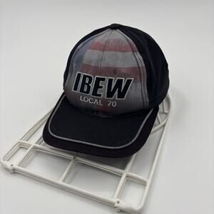 IBEW LOCAL 70 LABOR UNION hat blue black adjustable cap - Made in USA!
